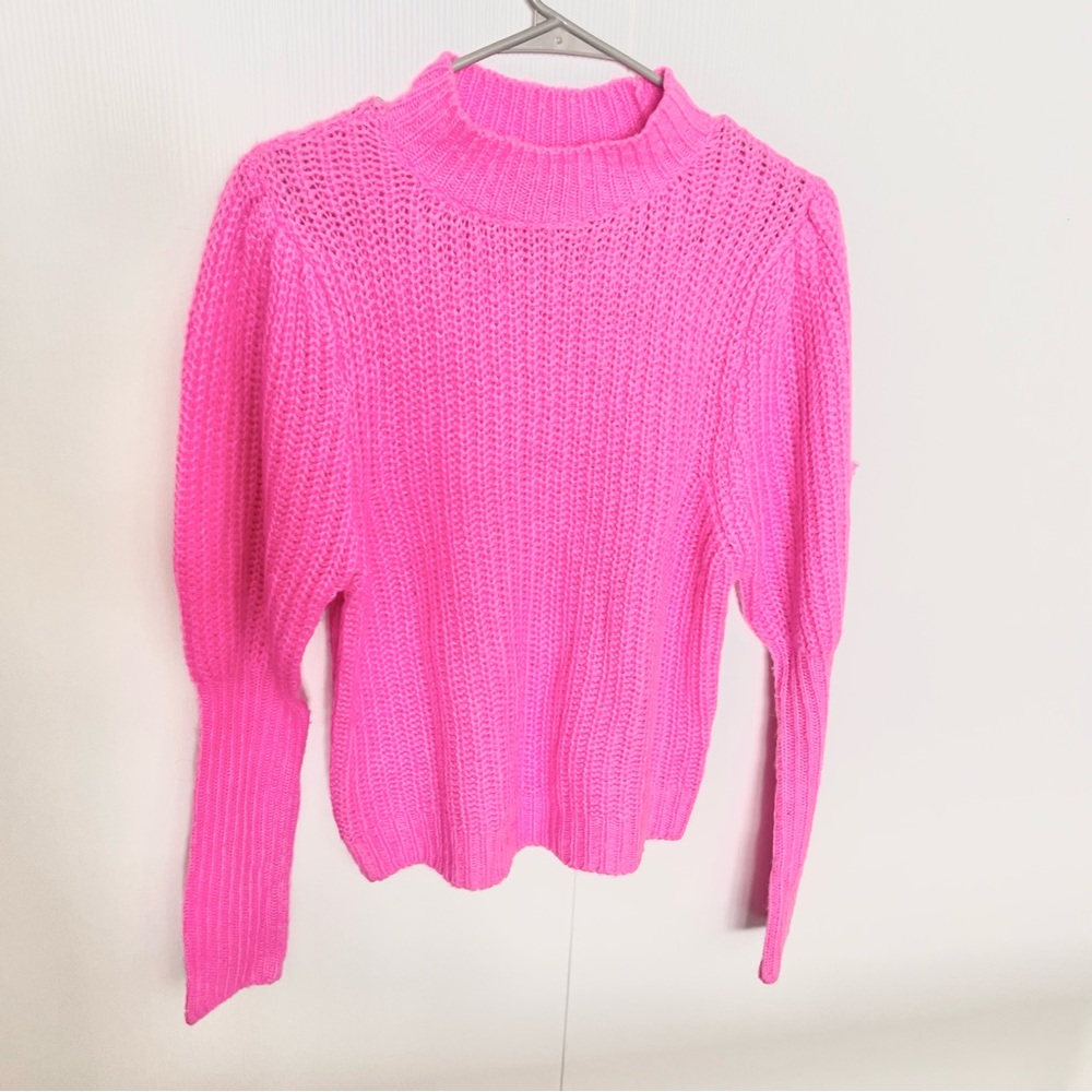Nasty Gal pink sweater size medium winter hot pink sweater nastygal